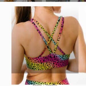 Zyia light and tight leopard rainbow bra